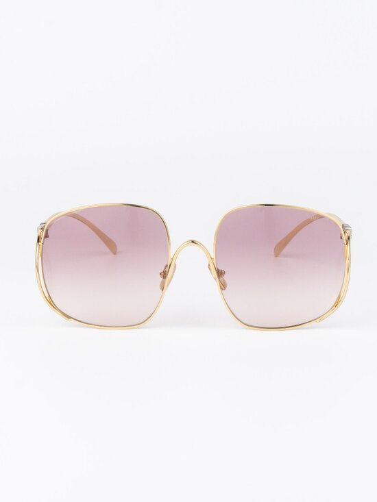 Miu Miu Women Sunglasses Gold Pink Gradient Square MUA57S 5AK40S NEW AUTHENTIC main image 6